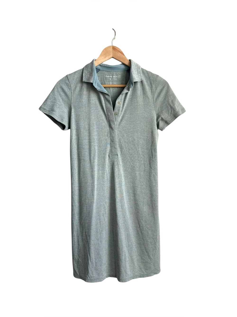 Outdoor Voices Birdie Polo Dress Light Green Athletic Mini Dress Small